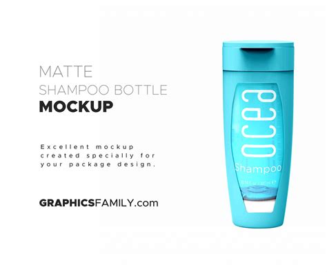 Download 250ml Plastic Shampoo Bottle with Flip-Top Cap MockUp